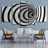 Painting by Numbers Abstract Art Painting Spiral 5-Panel
